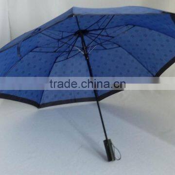 High Quality 2-section automatic open mini windproof 2 folding umbrella