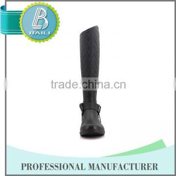 2016 Newest Customised Designs Rubber Waterproof Girls Sex Black Knee Boots