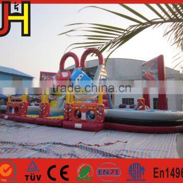 Inflatable Race Car Slide Combo, Cars Double-Lane Inflatable Slide, Car Bouncy Combo With Slide