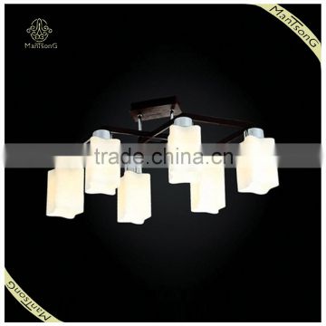 Classic 6 Lights Glass Ceiling Lamp European Style for Home and Hotel