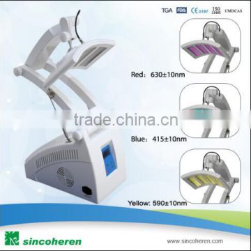 Acne Removal 3 Color PDT Mask Led Photodynamic Lighttherapy For Skin Rejuvenation CE 470nm Red