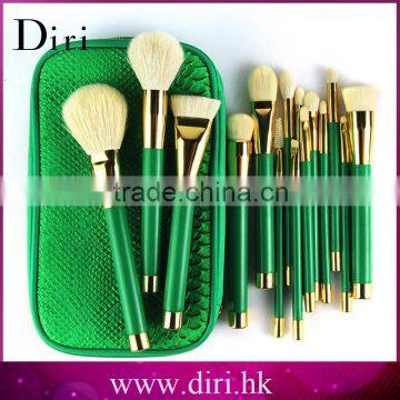 Wholesale 12pcs Animal Hair PU Leather Bag Cosmetic Brush Set