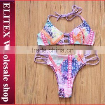 2017 Newest Brazilian Leaves Sexy Print Brazilian Bikini CK367 photo-6