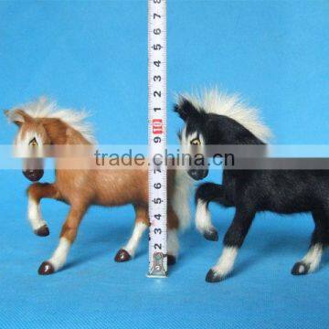 Garden Ornaments Plush Fake Life Size Horses or Ponies on Wheels
