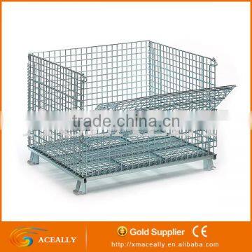 ACEALLY warehouse wire mesh container, metal box, pallet cage