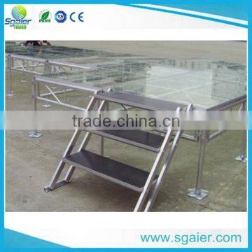 Lowest Price 4ft by 4ft Temper Glass Stage Steady Stage for Sale photo-3