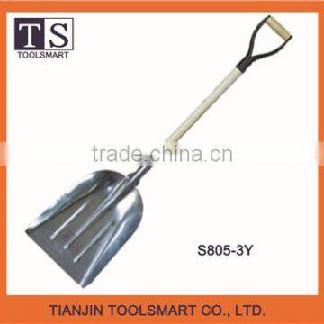 Alumium forged wooden handle snow shovel