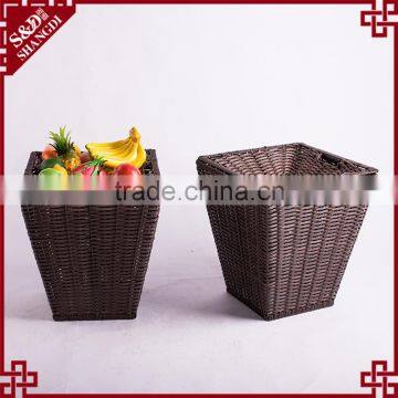 Large Capability Synthetic Rattan Woven Display Basket With Stand photo-4