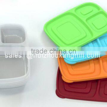 3-compartment Plasic Food Storage Lunch Box Container for Kids,Kids Plastic Lunch Box photo-2