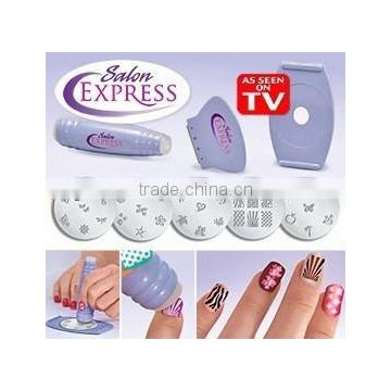 Nail art stamping kit, salon express