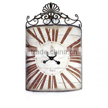 Vintage Metal Curved Decorative Wall Clock