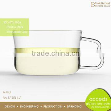 Fancy Pyrex Glass 180ml Coffee Cup photo-3