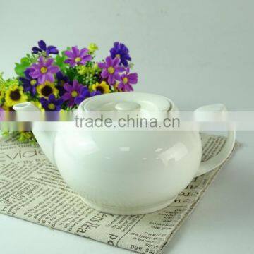 Wholesale Stock White Cheap Porcelain Teapot, Cafe Cheap White Tea Pot for Restaurant Teapot photo-2