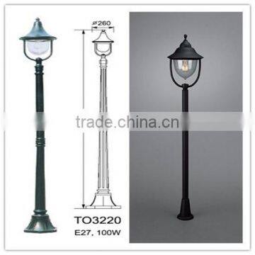 square post street outdoor aluminium post lamp