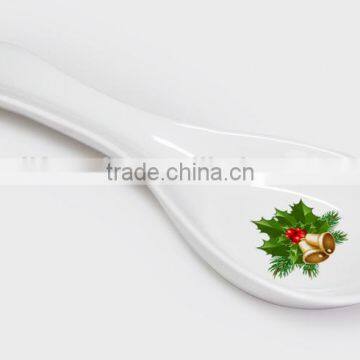 Wholesale Promotional Ceramic Fashionable Spoon Rest With Decal Printing photo-3