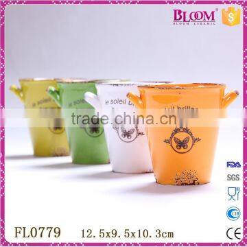 ceramic colorful plant pot