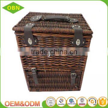 Wicker Material Black Color 4 Persons Wicker Picnic Basket photo-3