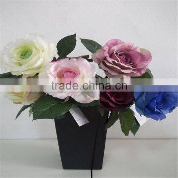 SJ20170031 Colorful Artificial Silk Flower Rose Bud photo-5