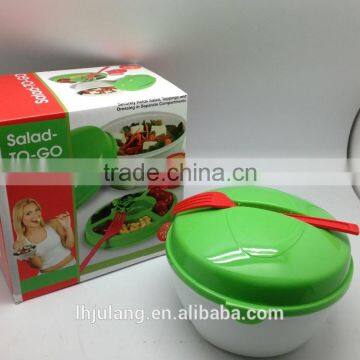BPA Free Food Grade Salad Bowl Set With Lid&fork/Salad Bowl Set With Dressing photo-5