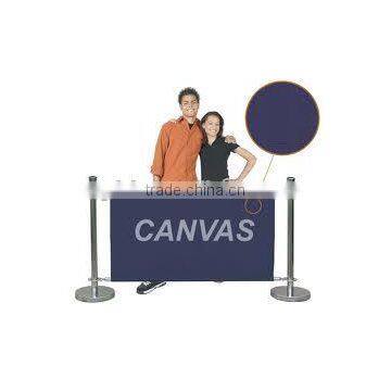 cafe barrier with canvas and advertising printing