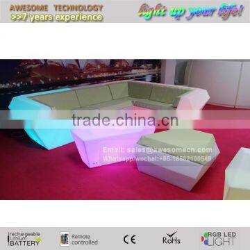 Nightclub Using Diamond Shaped LED Sofa Set photo-2