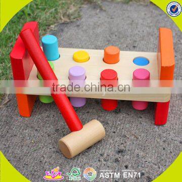 Wholesale Educational Wooden Colorful Knocking Toy, Intelligence Knocking Toy,wooden Pounding Bench Toddler Toy W11G018 photo-3