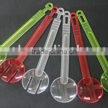 Colorful acrylic salad spoon and fork set