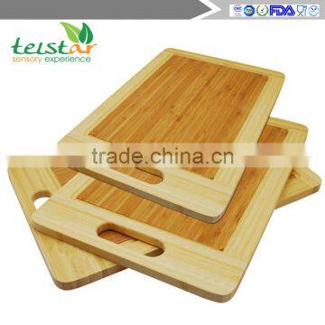 3pcOrganic Bamboo Cutting Boards - Large Kitchen Cutting Board and Wooden Cheese Board - Wooden Pallets and Juice Drip Tray Slot photo-2