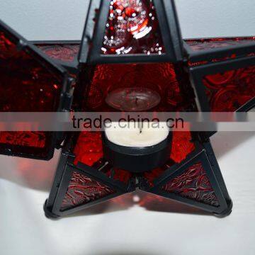 Star Glass Tea Light Candle Holder Rustick Hanging Lighting Lantern Wedding Birthday Party Decoration photo-5