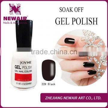 Wholesale Nail Polish Classical Black Color Soak Off Nail Art Gel Polish