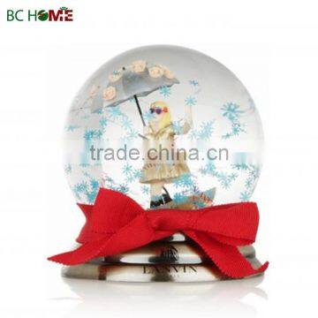 MODERN lady Gifts Metal WATER Snow Globe