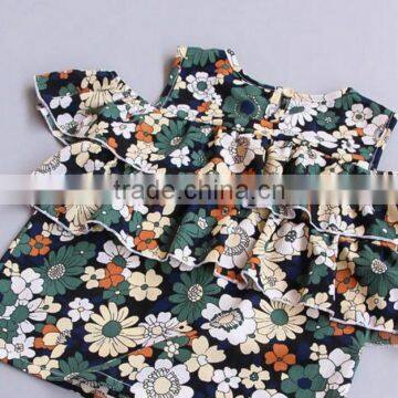 BBY6027 Hot Sale Kids Girl off Shoulder Flower Tops for Summer photo-3