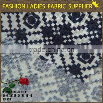 Fashionable Design Print Pattern for Ladies Wear Reactive Rayon Challis Printed Rayon Challis Fabric photo-3