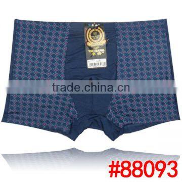 Printed grid fashion men underwear factory price wholesale stock bamboo fiber men boxer briefs