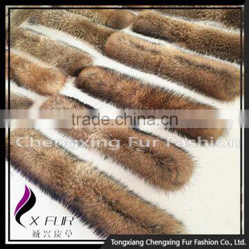 CX-A-04 Raccoon Fur Trim Real Raccoon Fur Women Detachable Collar photo-3