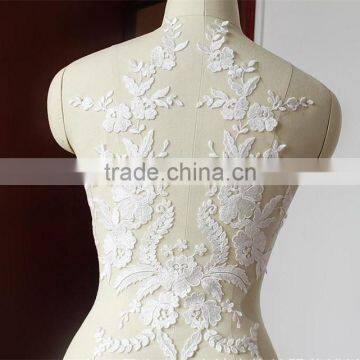 Wholesale wedding gown dresses applique Embroidery lace applique bride decals patch trim