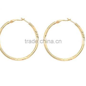 Artificial Gold Plated Hoop Earrings