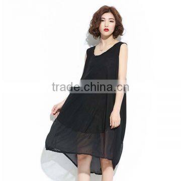 2017 summer latest plus size chiffon dress for girls sexy black maternity dress