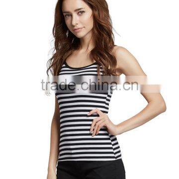 Cheap Stripe Plain Custom Stringer Tank Top photo-3