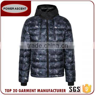 Top Sale Man Camo-Print Hoody Quilting Padded Jacket For Sale photo-3