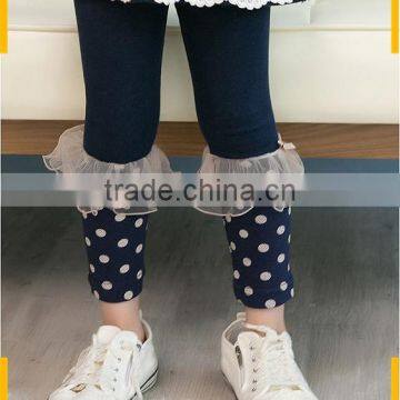 Newest ruffle leggings kids stripe ruffele pants legging trouser