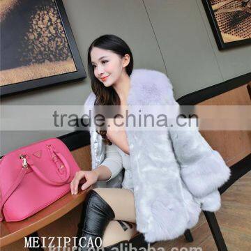 Women Winter Large Collar Fake Fur Coats Plus Size Vintage Artificial Fox Fur Coat photo-5