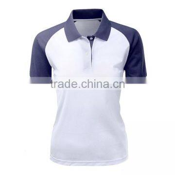 Ladies Cut And Sew Different Color Uniform Dry Fit Wholesale Blank Polo Shirt Design photo-2