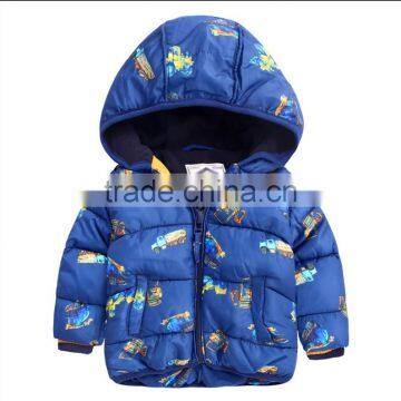 Top Fashion Print Windproof Warm Kids Down Jacket