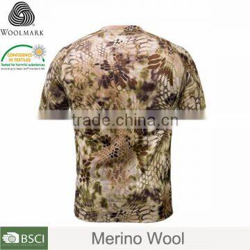 Fashion 2016 Merino Wool Camo T-shirt, Good Quality t Shirt Camouflage photo-2