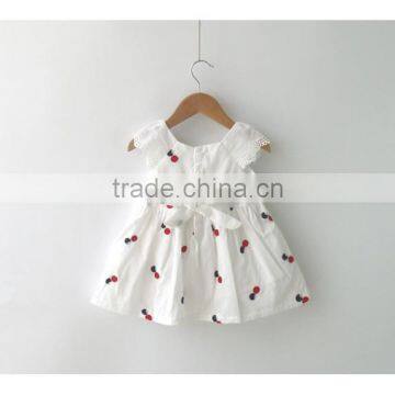 Baby Girls Cotton Dress White Cotton Dress Baby Poplin Cotton Dress photo-3