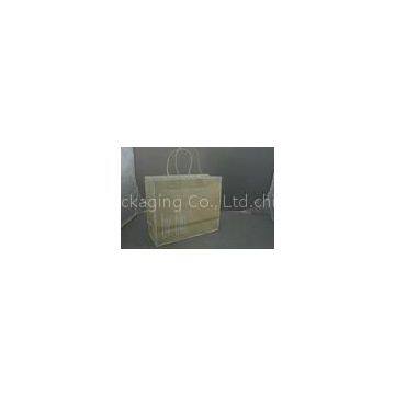 Classy Aseptic Recycled Paper Shopping Bags / Kraft Paper Bag Packaging With Logo For Advertising