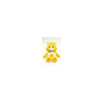 Yellow Care Bears Stuffed Animals Cartoon Plush Toys For Girls , Babies