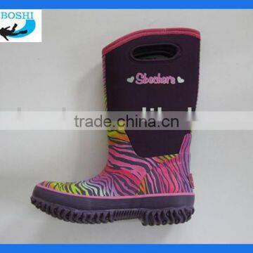 children's neoprene ankle high rubber rain boots