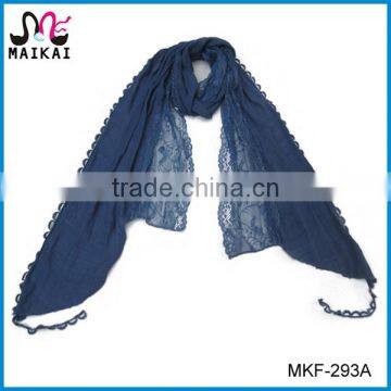 Wholesale new fashion beautiful lace dubai scarf